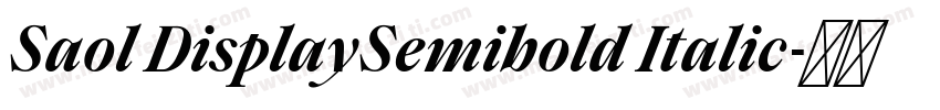 Saol DisplaySemibold Italic字体转换
